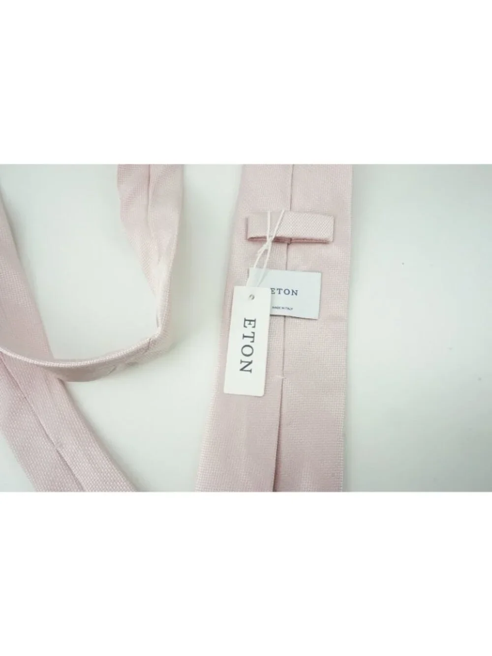Eton Blush Pink Herringbone 100% Silk Tie Brand New With Tags